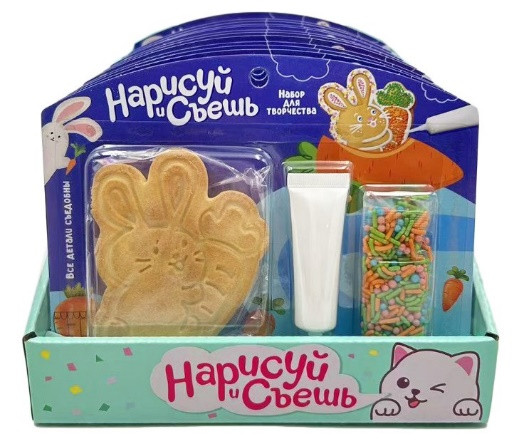 №3 Набор для творчества Нарисуй и съешь "Зайка" (блок 12шт 59г) в Орске
