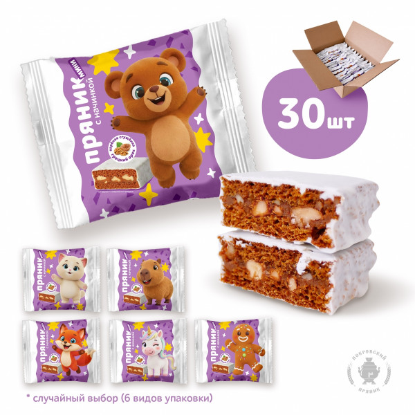 №2 Пряник МИНИ  коробка (30шт по 60г) в Орске